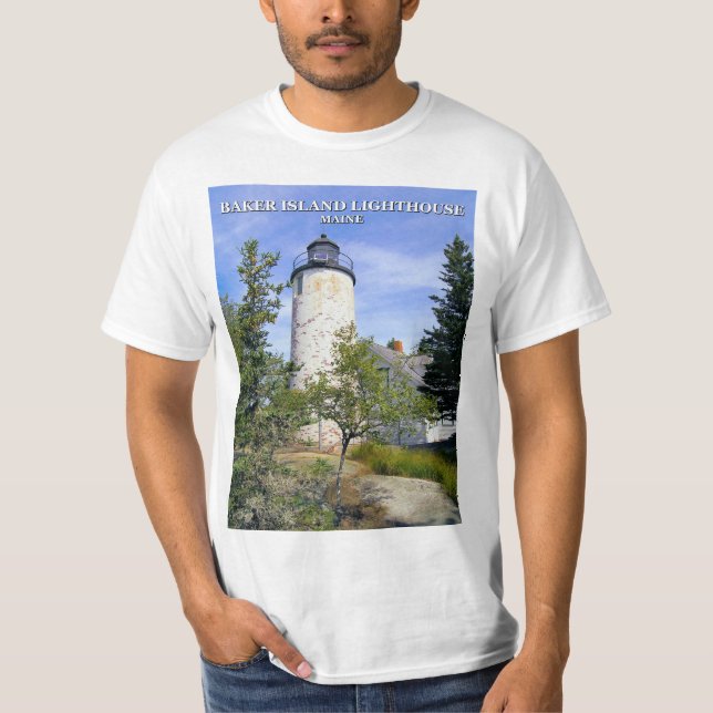 Camiseta Farol da Ilha Baker, Camisa-T Maine (Frente)