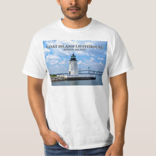 Camiseta Farol da ilha da cabra, Rhode - t-shirt da ilha