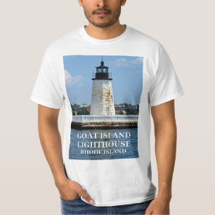 Camiseta Farol da ilha da cabra, Rhode - t-shirt da ilha