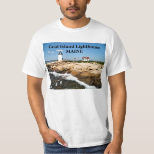 Camiseta Farol da ilha da cabra, t-shirt de Maine