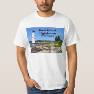 Camiseta Farol da ilha da rocha, t-shirt #1 de New York