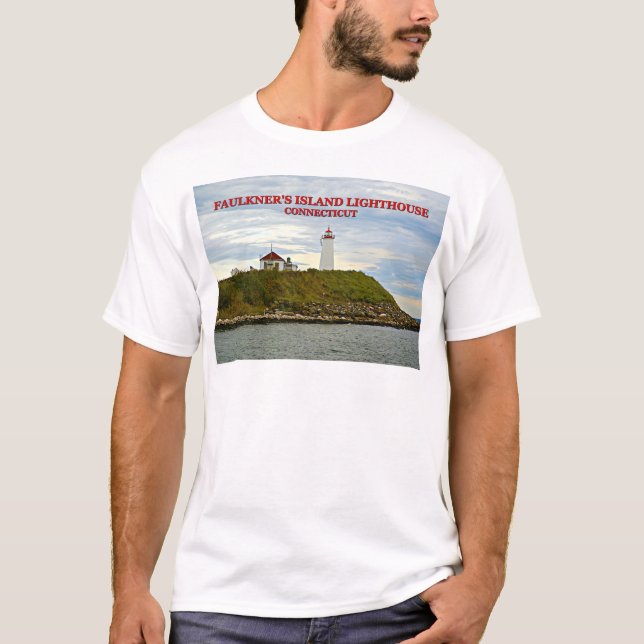 Camiseta Farol da Ilha de Faulkner, Camisa-T de Connecticut (Frente)