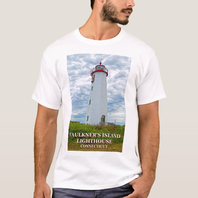 Camiseta Farol da Ilha de Faulkner, Camisa-T de Connecticut (Frente)