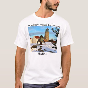 Camiseta Farol da ilha de Monhegan, t-shirt de Maine