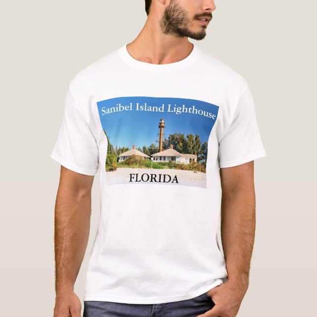 Camiseta Farol da ilha de Sanibel, t-shirt de Florida (Frente)