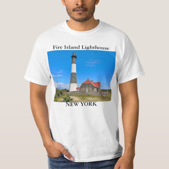 Camiseta Farol da Ilha do Fogo, Camisa-T de Nova Iorque (Frente)