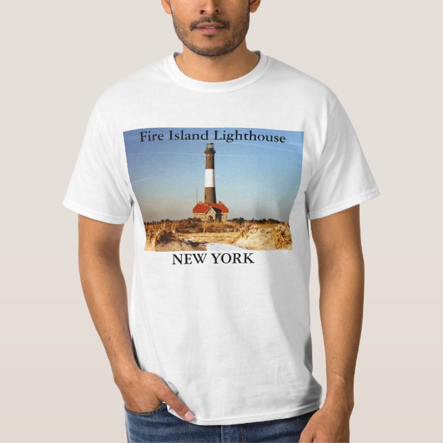 Camiseta Farol da ilha do fogo, t-shirt de New York (Frente)