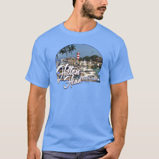 Camiseta Farol da ilha Hilton Head Harbor