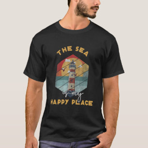 Camiseta Farol da Ilha Morris Vintage O Mar É Meu Local Fel