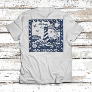 Camiseta Farol da Ilha Oak NC Costa da Carolina do Norte