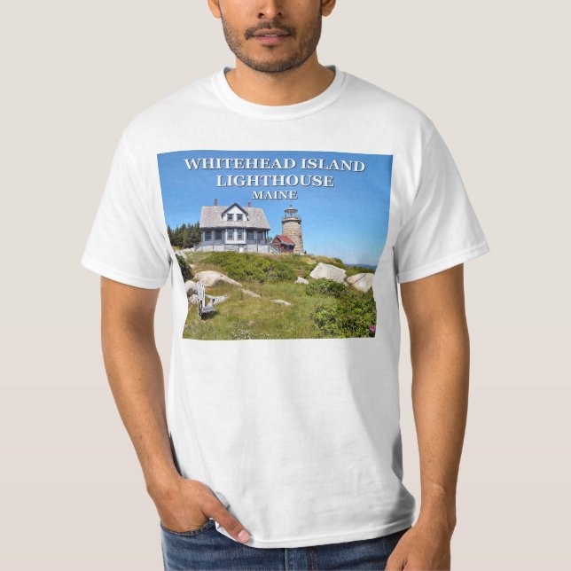 Camiseta Farol da Ilha Whitehead, Camisa-T Maine (Frente)
