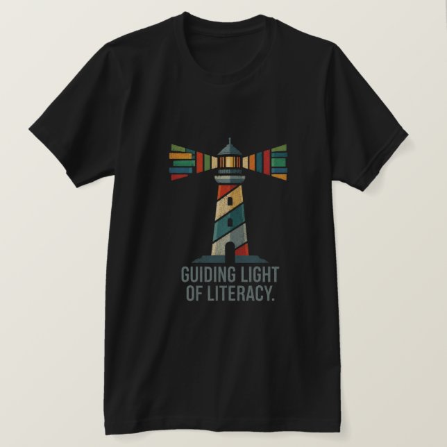Camiseta Farol da Luz da Literacia | Lib (Frente do Design)