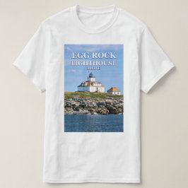 Camiseta Farol da rocha do ovo, t-shirt de Maine do porto