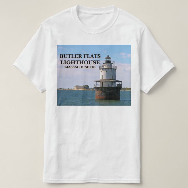 Camiseta Farol de Apartamentos de Butler, Massachusetts T-S (Frente do Design)