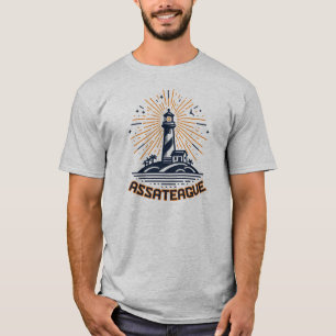 Camiseta Farol de Assateague Virginia ao Nascer do Sol