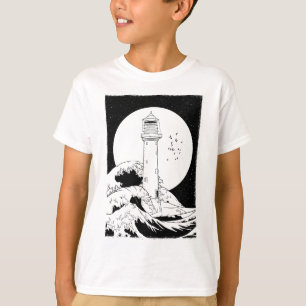 Camiseta Farol de Bell Rock em plena lua