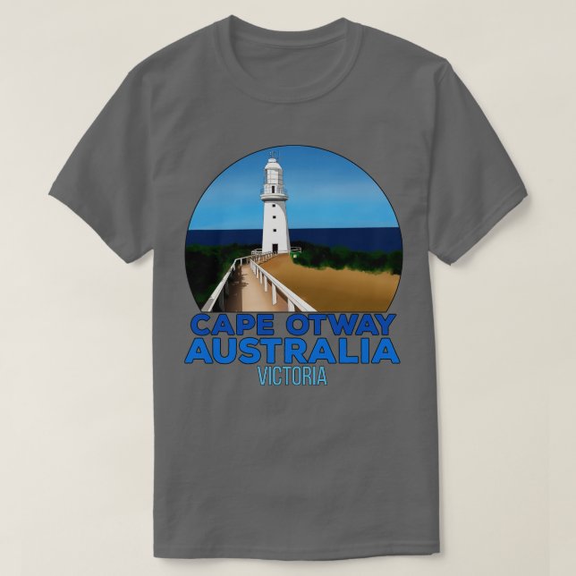 Camiseta Farol de Cabo Otway Victoria Austrália 1 (Frente do Design)