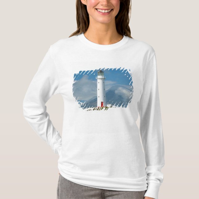 Camiseta Farol de Cape Egmont e Mt Taranaki/Mt (Frente)