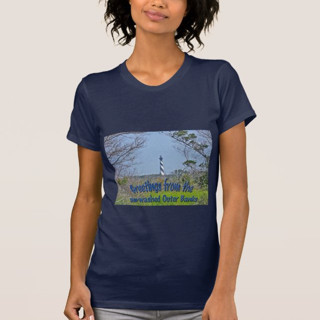 Camiseta Farol de Cape Hatteras da Série Wetlands (Frente)