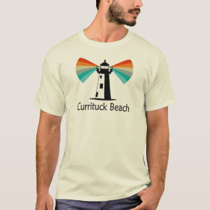 Camiseta Farol de Currituck Beach Arco-íris