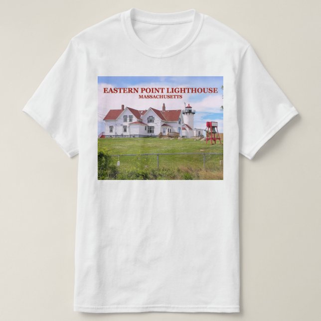 Camiseta Farol de East Point, Massachusetts T-Shirt (Frente do Design)