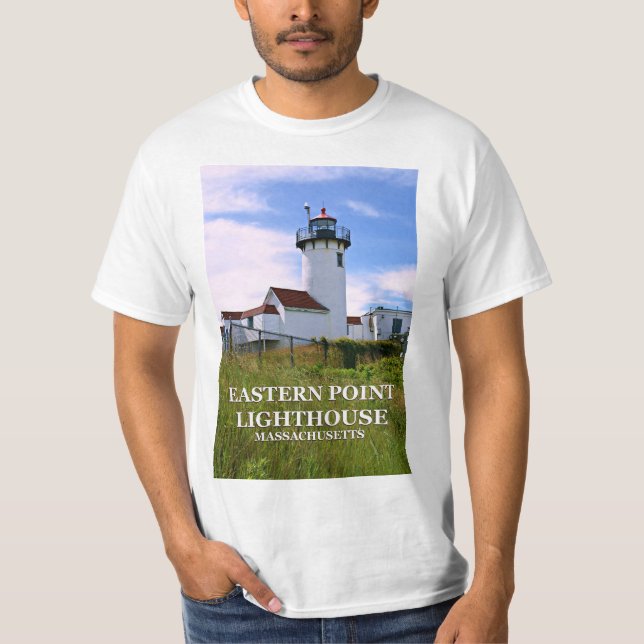 Camiseta Farol de East Point, Massachusetts T-Shirt (Frente)