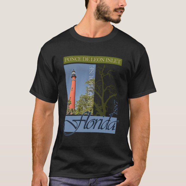 Camiseta Farol de entrada Ponce De Leon Flórida 1887 (Frente)