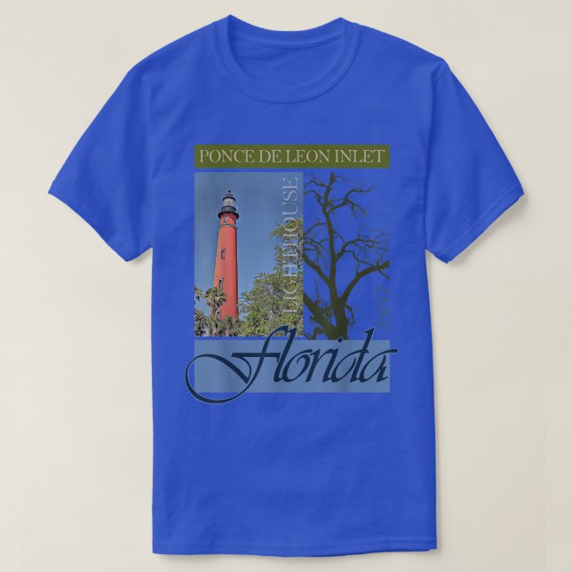 Camiseta Farol de entrada Ponce De Leon Flórida 1887 Design (Frente do Design)