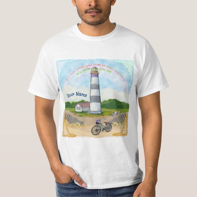 Camiseta Farol de Escolha de Bicicleta  (Frente)