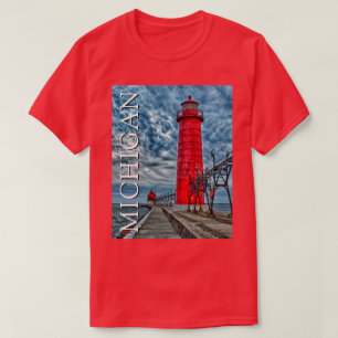 Camiseta Farol de Grand Haven   Michigan