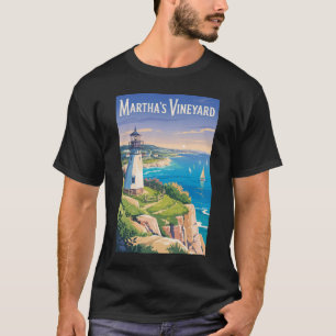 Camiseta Farol de Martha's Vineyard Massachusetts Viagens