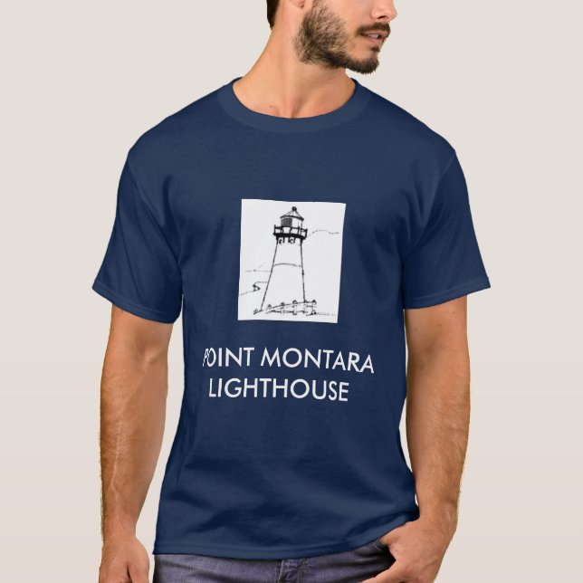 Camiseta Farol de Montara do ponto (Frente)