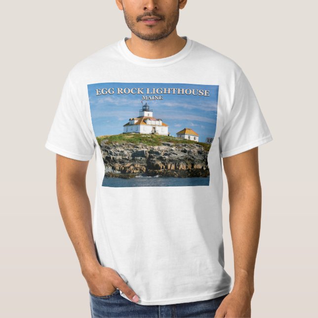 Camiseta Farol de Ovo, Bar Harbour Maine T-Shirt (Frente)