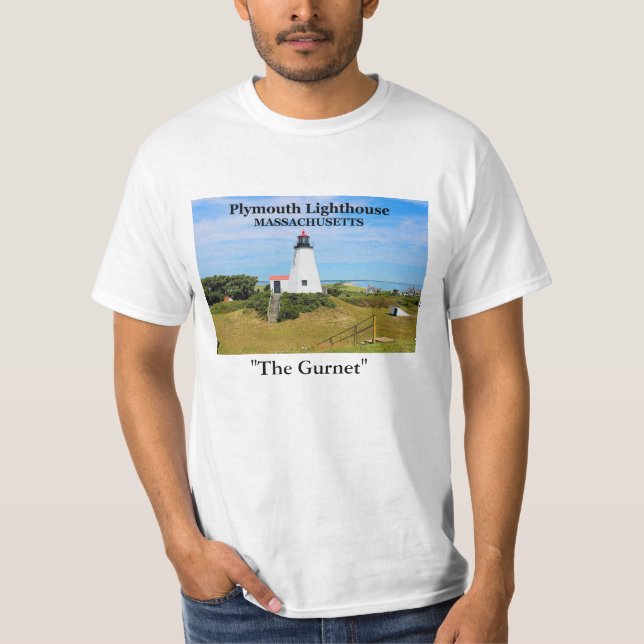 Camiseta Farol de Plymouth, "The Gurnet", MÃE T-Shirt (Frente)
