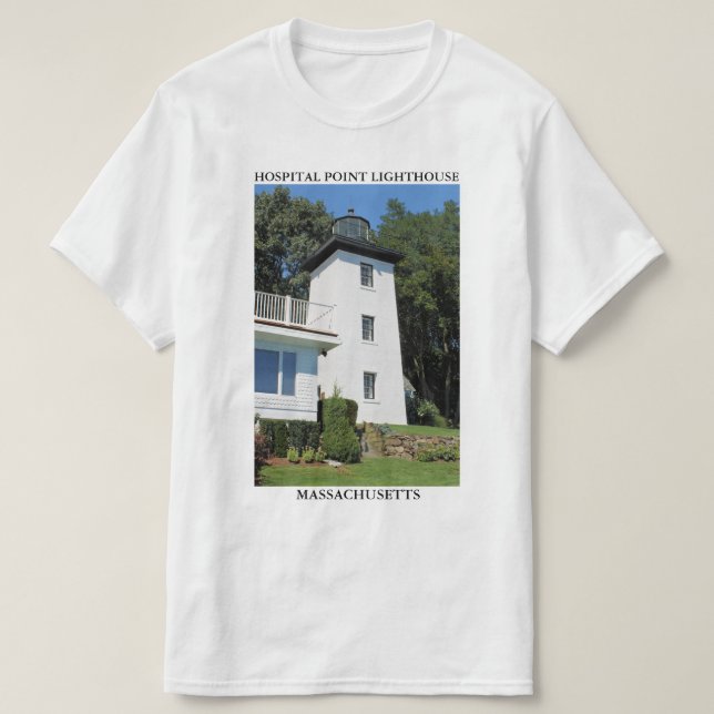 Camiseta Farol de Ponto Hospital, Massachusetts (Frente do Design)