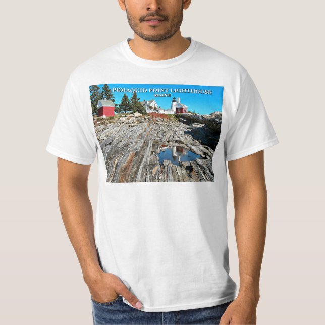 Camiseta Farol de Ponto Pemaquide, Maine (Frente)