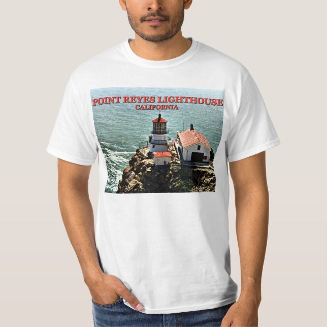 Camiseta Farol de Reyes do ponto, t-shirt de Califórnia (Frente)