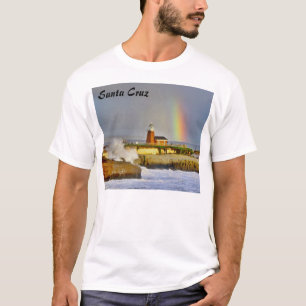 Camiseta Farol de Santa Cruz/arco-íris - t-shirt