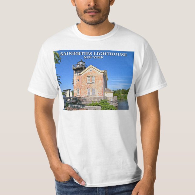 Camiseta Farol de Saugerties, New York T-Shirt (Frente)