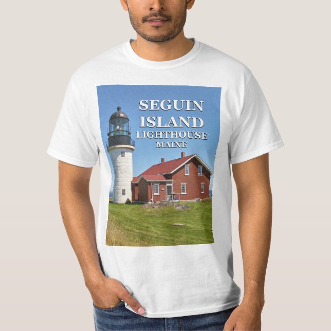Camiseta Farol de Seguin Island, Maine T-Shirt (Frente)
