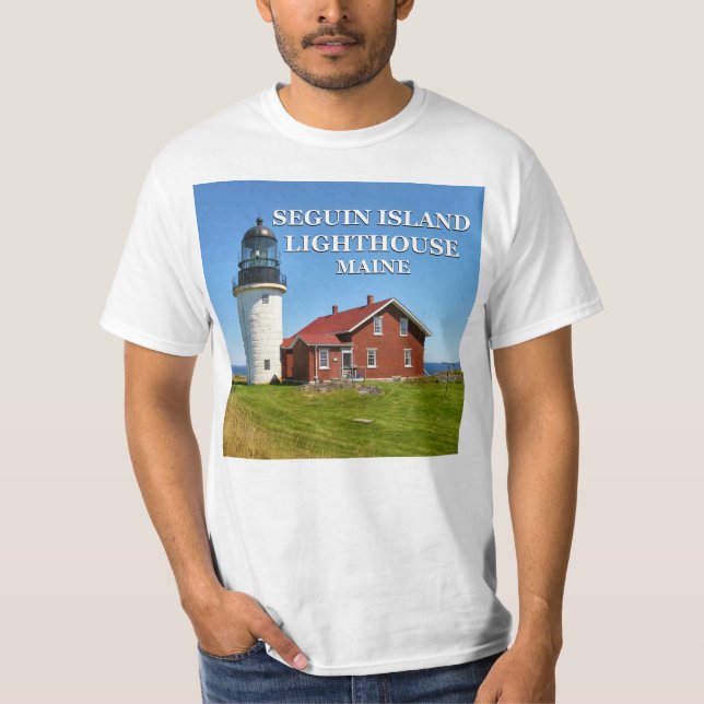 Camiseta Farol de Seguin Island, Maine T-Shirt (Frente)