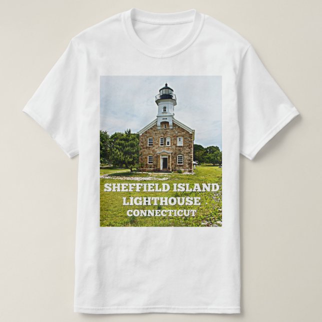 Camiseta Farol de Sheffield Island, Connecticut (Frente do Design)