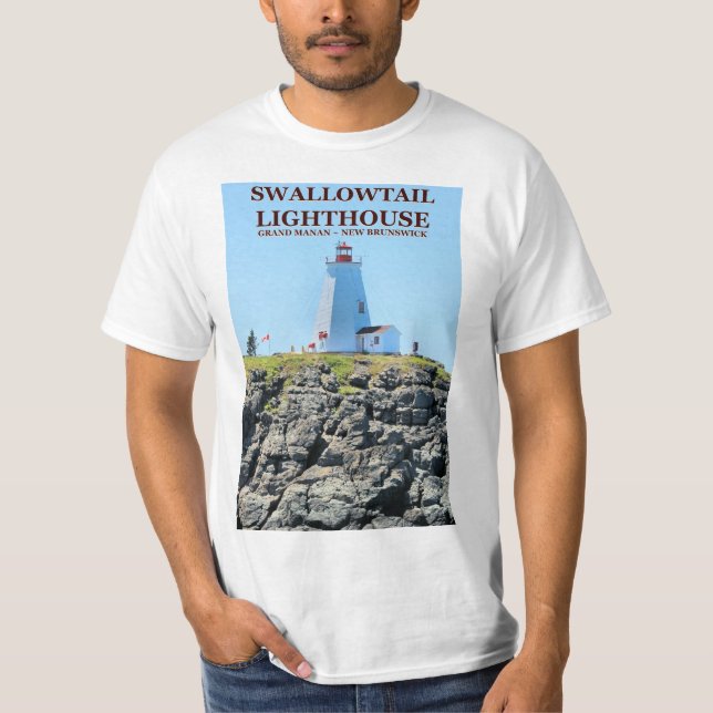 Camiseta Farol de Swallowtail, Grand Manan, N.B. T-Shirt (Frente)