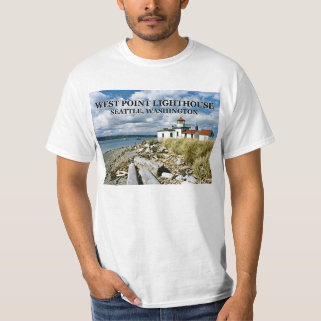 Camiseta Farol de West Point, Washington T-Shirt (Frente)