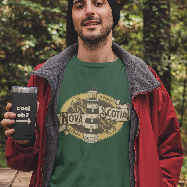 Camiseta Farol do Logotipo Nova Escócia Canadiano (Criador carregado)