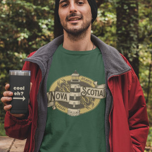Camiseta Farol do Logotipo Nova Escócia Canadiano