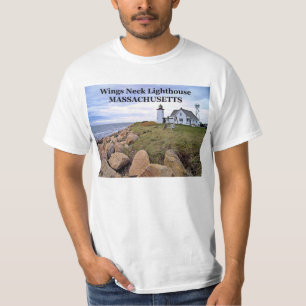 Camiseta Farol do pescoço das asas, t-shirt de
