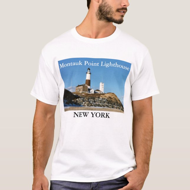 Camiseta Farol do ponto de Montauk, t-shirt de New York (Frente)