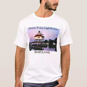 Camiseta Farol do ponto do cilindro, t-shirt de Maryland
