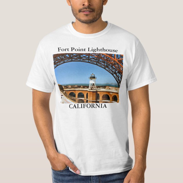 Camiseta Farol do ponto do forte, t-shirt de Califórnia (Frente)